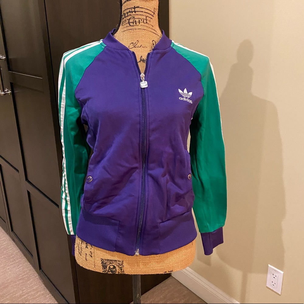 Adidas Green & Purple Track Jacket